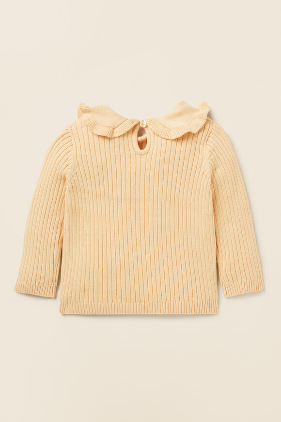 Collared Rib Knit  Dijon  hi-res