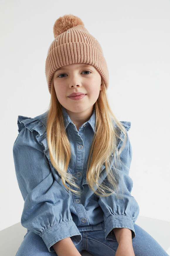 Pearl Beanie  Sand  hi-res
