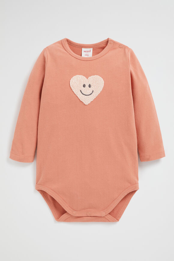 Heart Bodysuit  Terracotta  hi-res