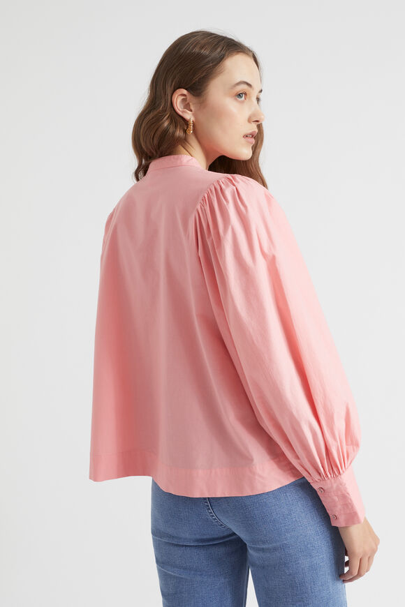 Voile Pintuck Blouse  Bubblegum Pink  hi-res