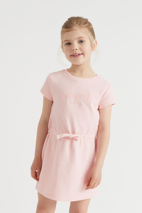Core Pique Logo Dress  Dusty Rose  hi-res