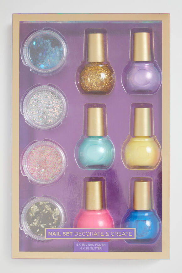 Fiesta Nail Polish and Glitter Pack  Multi  hi-res