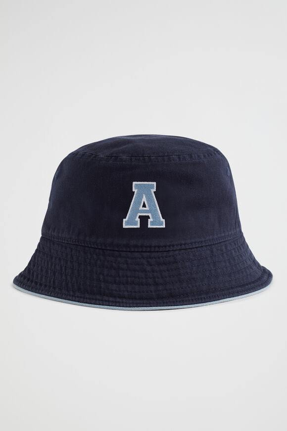 Initial Emb Bucket Hat  A  hi-res