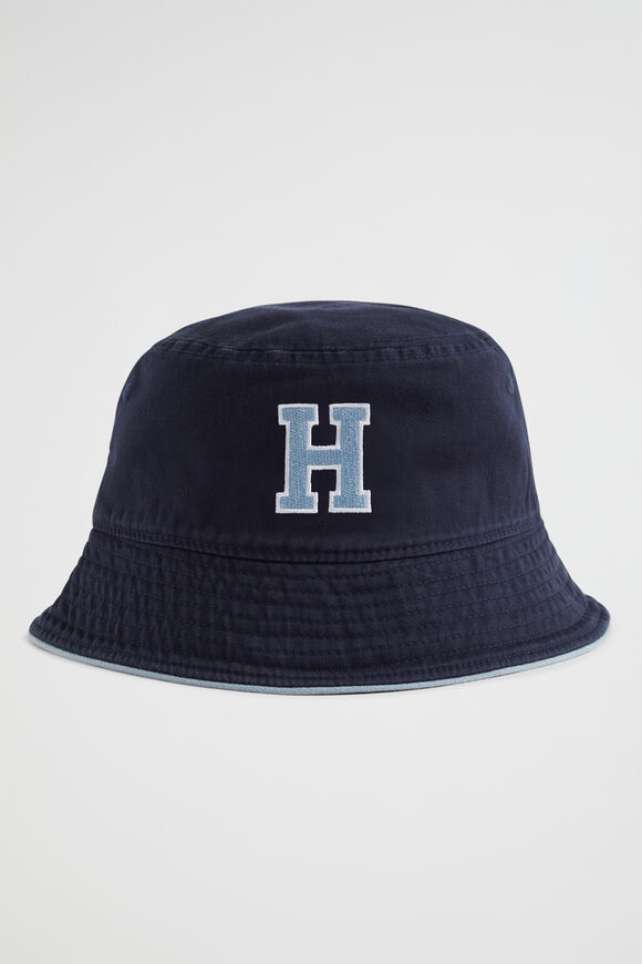 Initial Emb Bucket Hat  H  hi-res