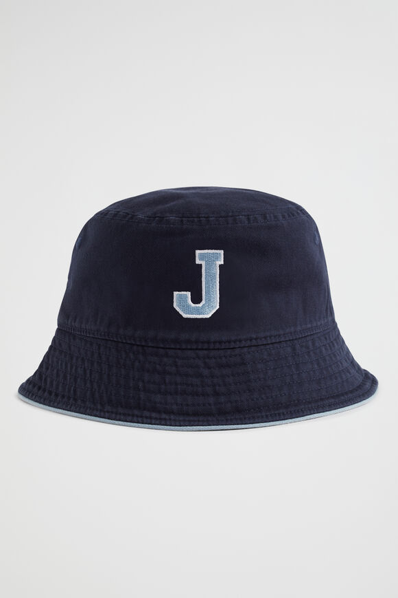 Initial Emb Bucket Hat  J  hi-res