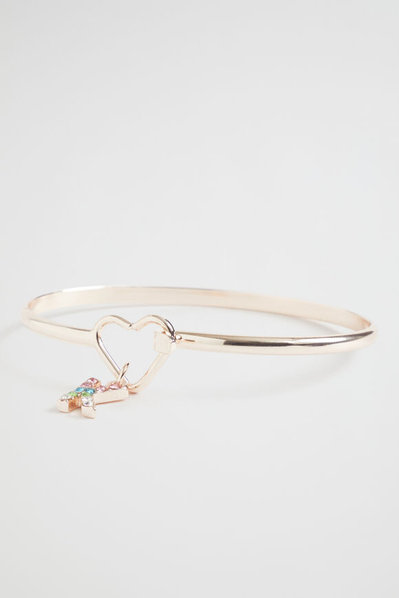 Rainbow Diamante Initial Bangle  K  hi-res