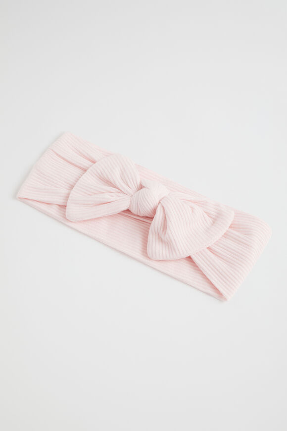 Rib Bow Headband  Dusty Rose  hi-res