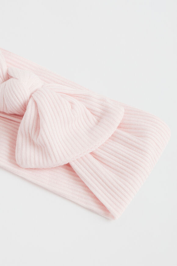 Rib Bow Headband  Dusty Rose  hi-res