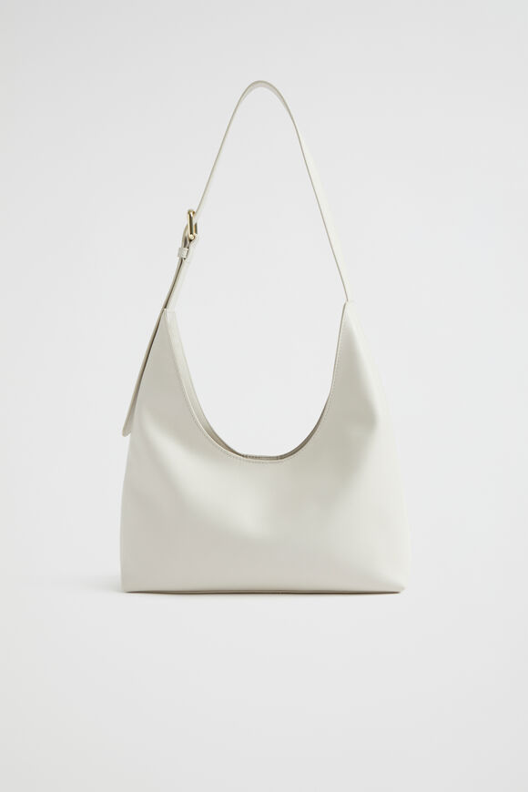 Leather Shoulder Bag  Cream  hi-res
