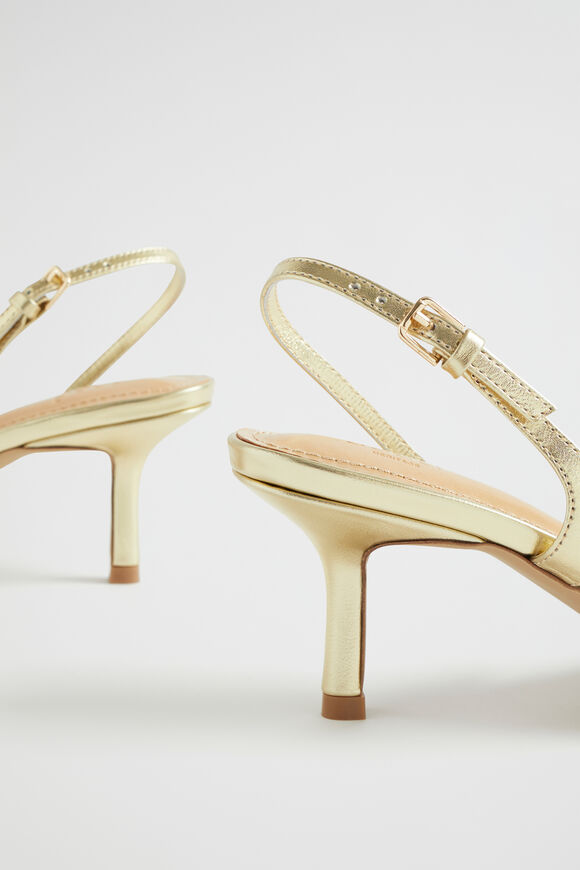 Janelle Mid Heel Sandal  Gold  hi-res