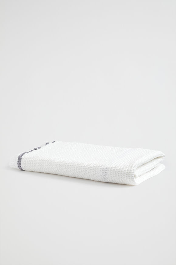 Thea Waffle Bath Towel  Antique White  hi-res