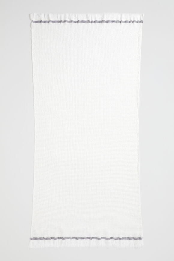 Thea Waffle Bath Towel  Antique White  hi-res