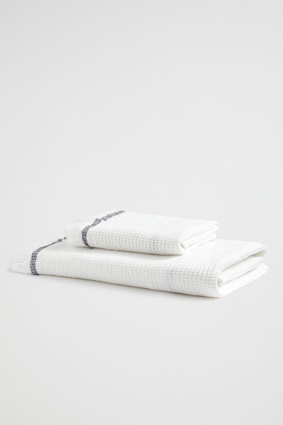 Thea Waffle Bath Towel  Antique White  hi-res