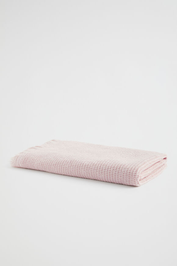 Thea Waffle Bath Towel  Blush  hi-res