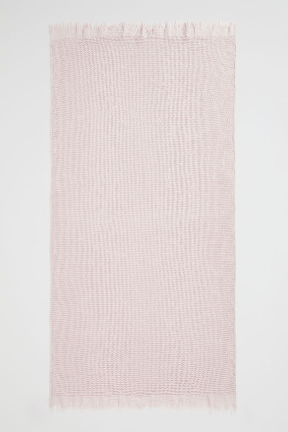 Thea Waffle Bath Towel  Blush  hi-res