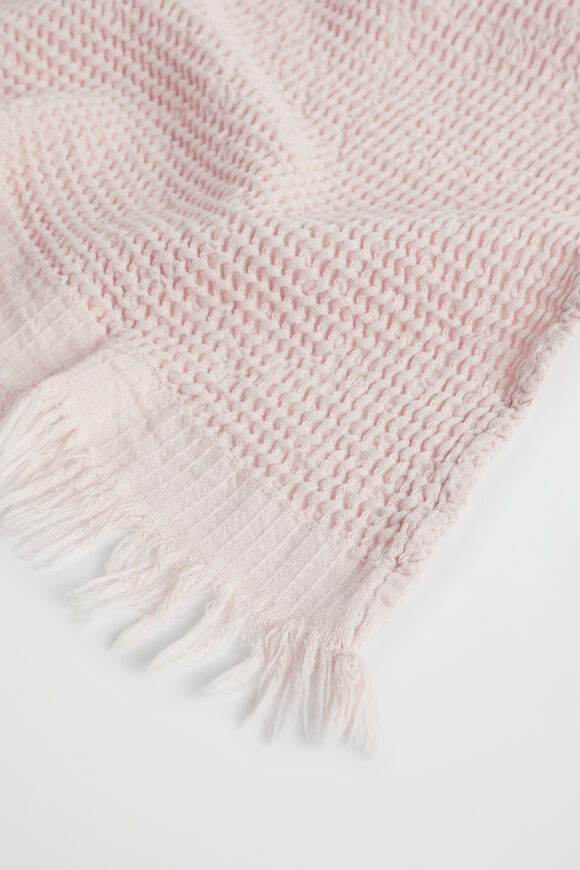 Thea Waffle Bath Towel  Blush  hi-res