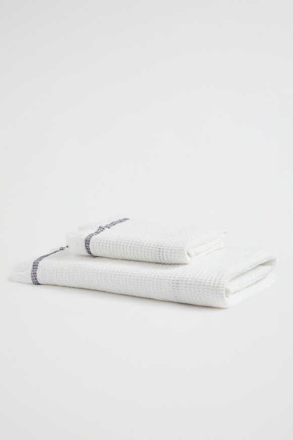 Thea Waffle Hand Towel  Antique White  hi-res