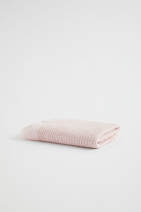 Thea Waffle Hand Towel  Blush  hi-res
