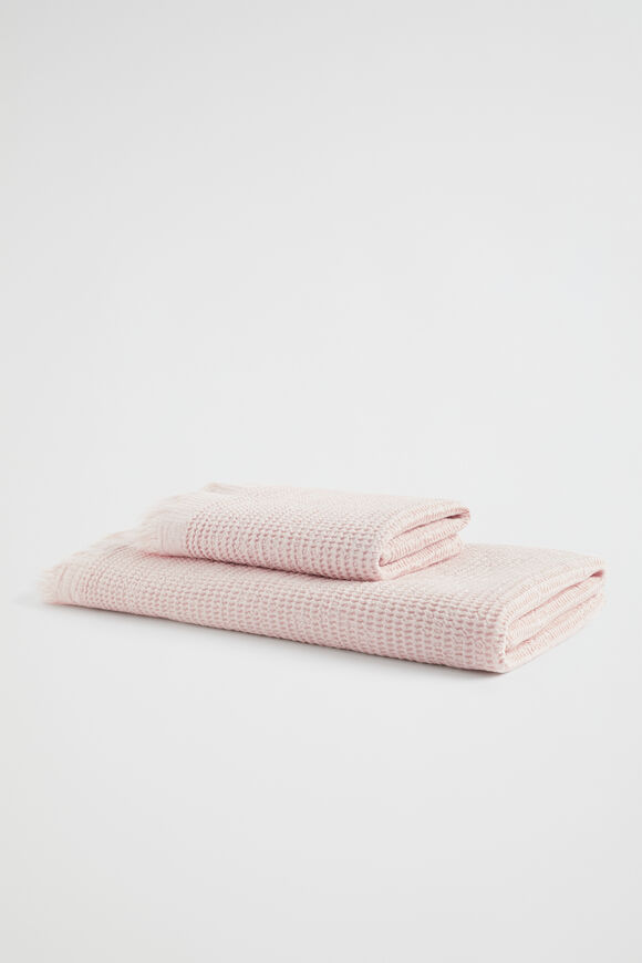 Thea Waffle Hand Towel  Blush  hi-res