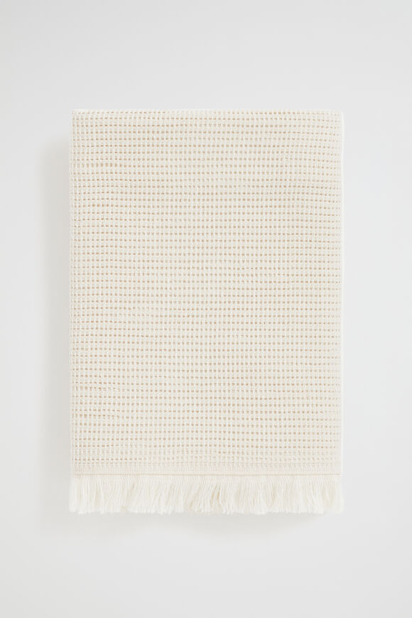 Textured Tea Towel  Stone  hi-res