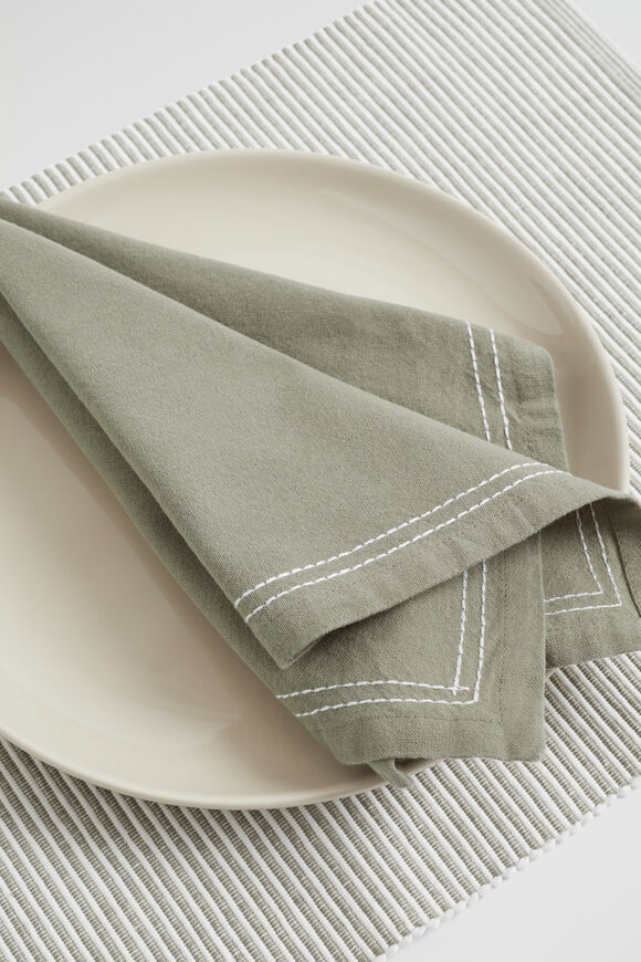 TIA NAPKIN SET OF 4  Olive  hi-res