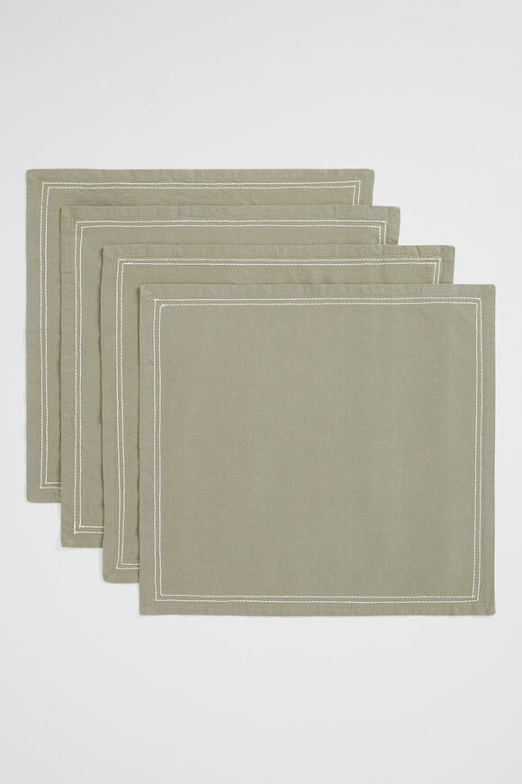 TIA NAPKIN SET OF 4  Olive  hi-res