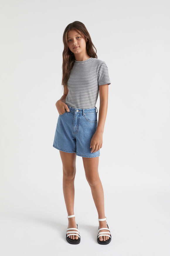 Rib Stripe Tee  Black Stripe  hi-res