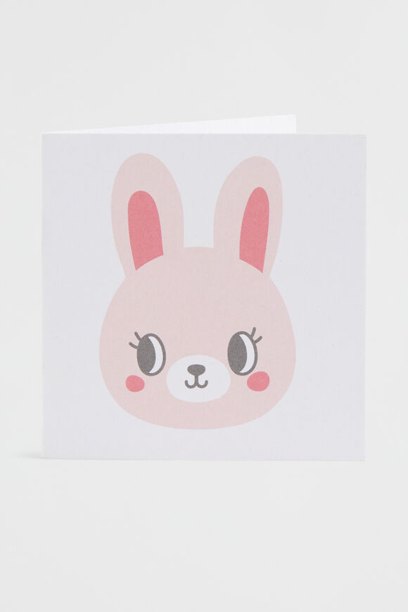 Small Bunny Card  Pink  hi-res