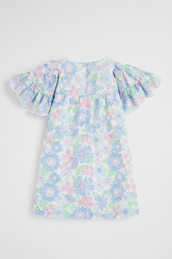 Cutwork Floral Dress  Baby Blue  hi-res