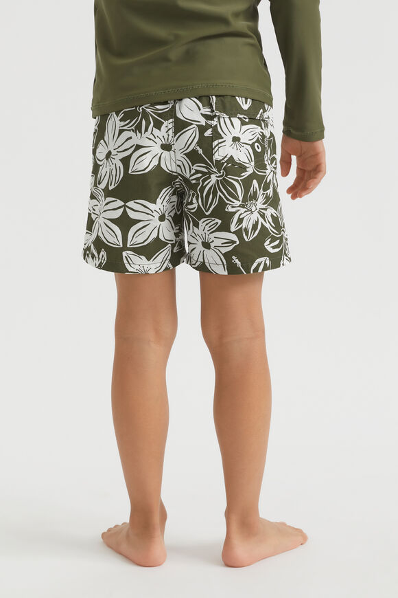Tropical Flower Boardshort  Crocodile Green  hi-res