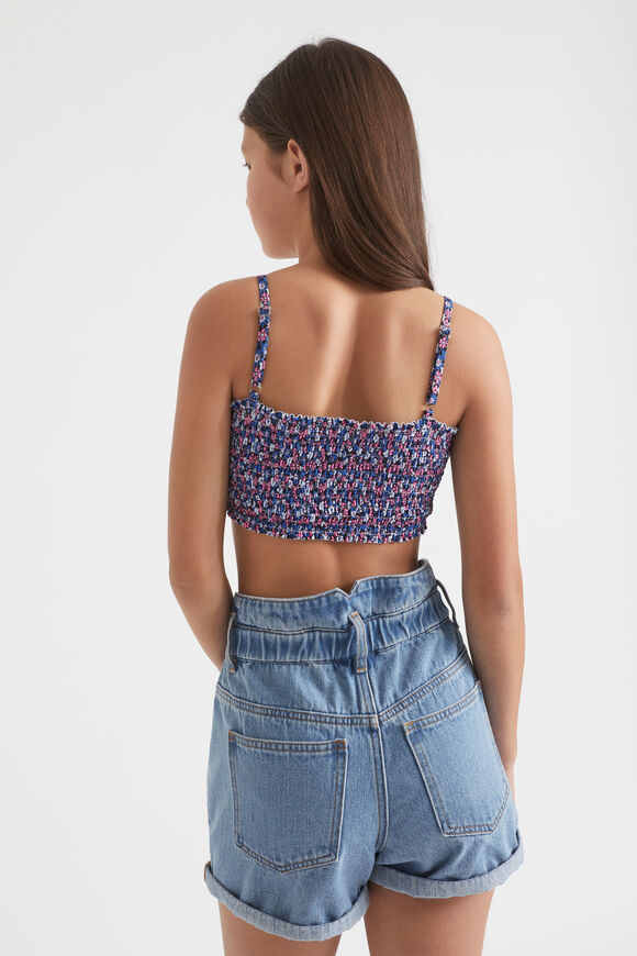 Shirred Floral Bikini  Multi  hi-res