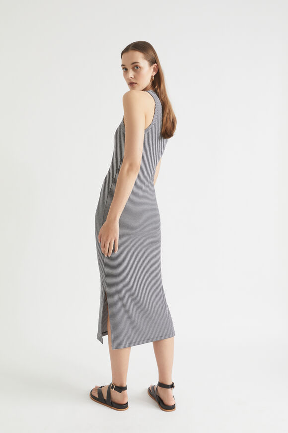 Core Fitted Tank Dress  Mono Stripe  hi-res