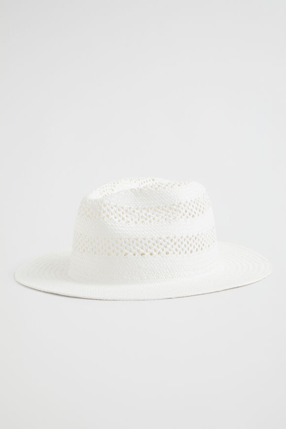 Cutwork Straw Panama  Cloud Cream  hi-res