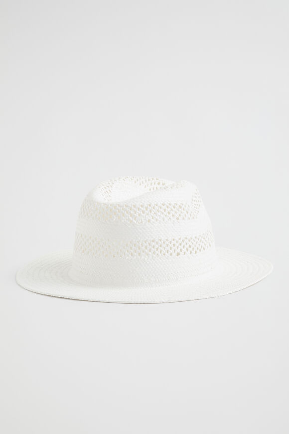 Cutwork Straw Panama  Cloud Cream  hi-res