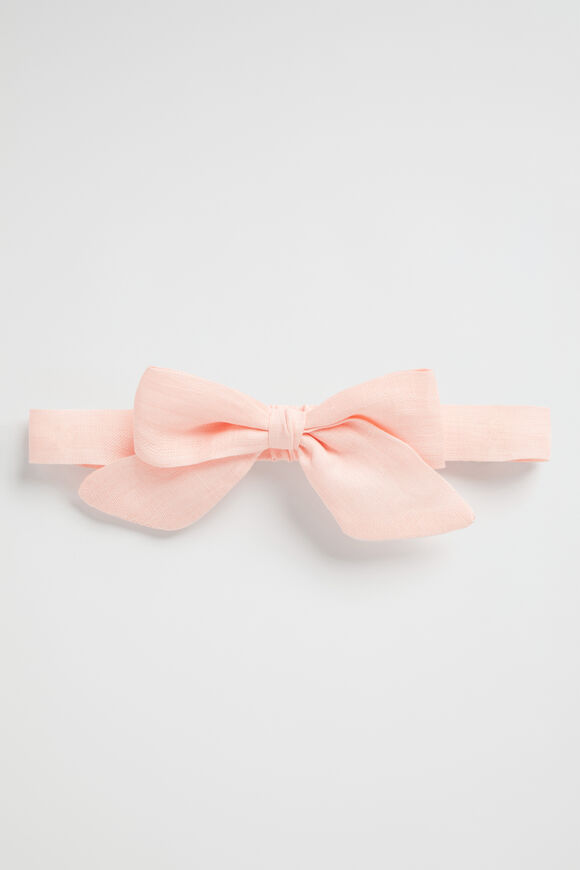 Linen Bow Headband  Dusty Rose  hi-res