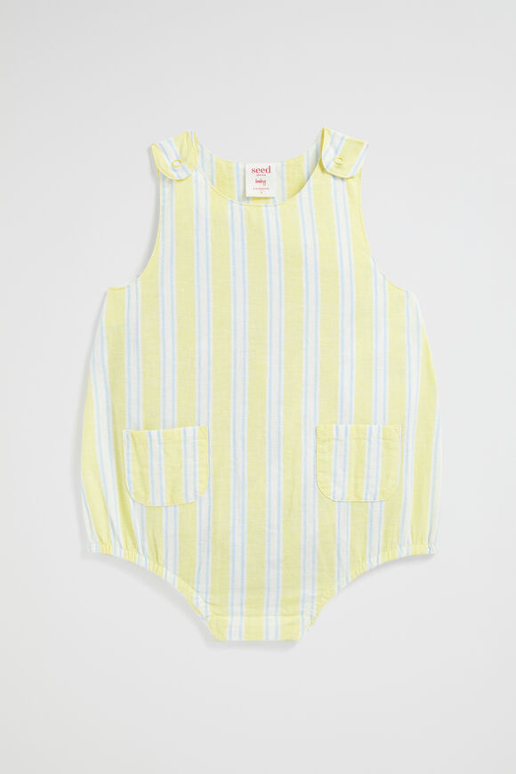 Stripe Pocket Romper  Canary Yellow  hi-res