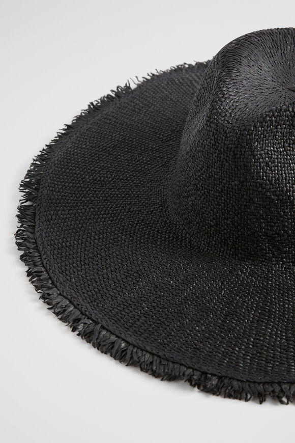 Essential Wide Brim Panama  Black  hi-res