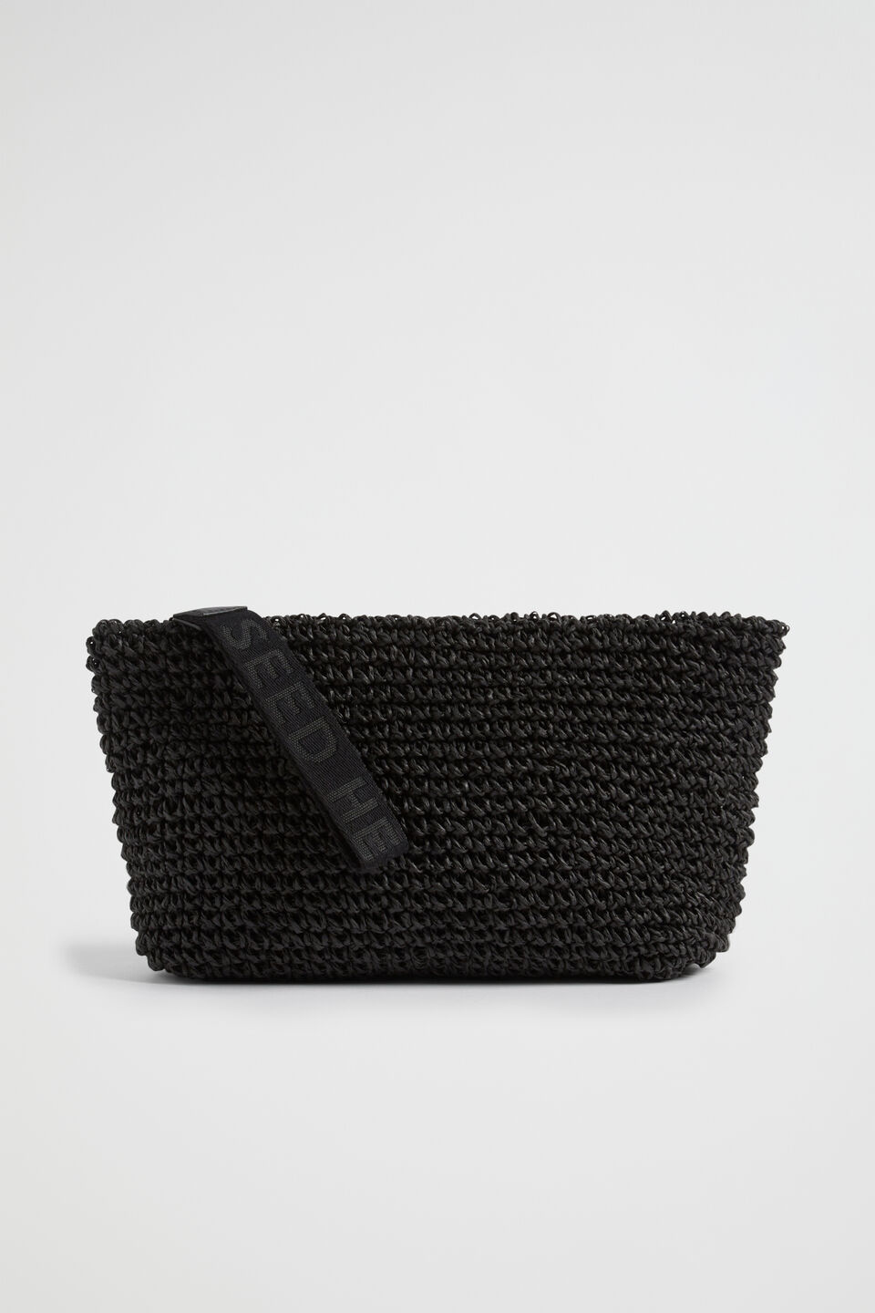 Logo Straw Pouch  Black