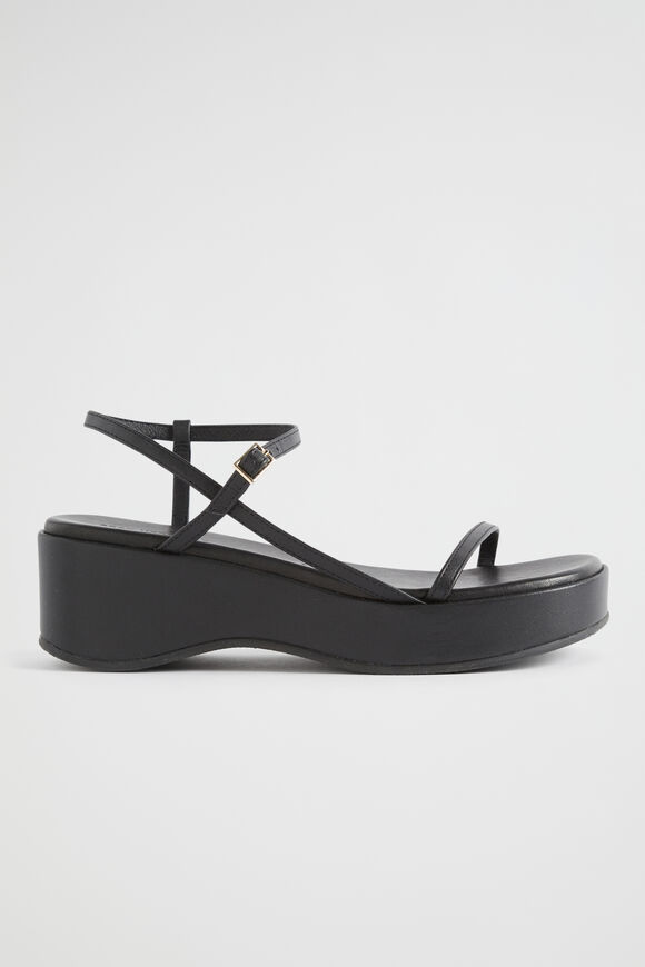 Dahlia Strappy Wedge  Black  hi-res