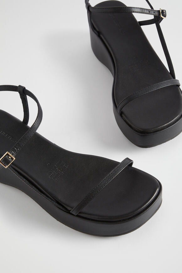 Dahlia Strappy Wedge  Black  hi-res