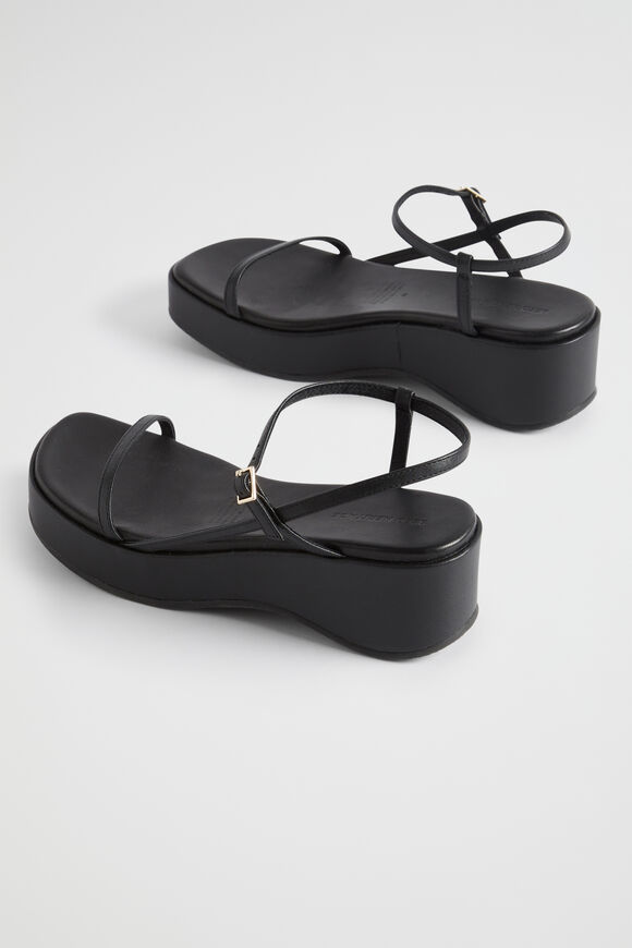 Dahlia Strappy Wedge  Black  hi-res