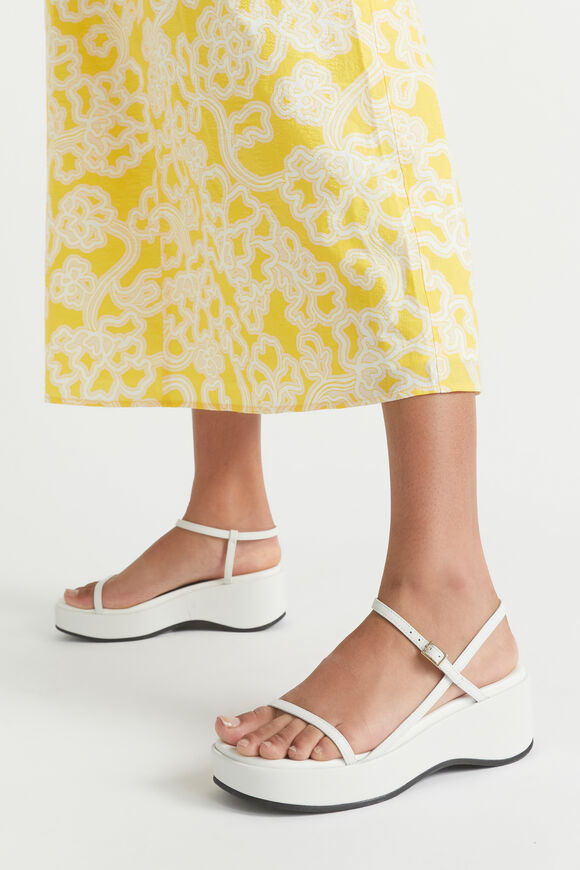 Dahlia Strappy Wedge  White  hi-res