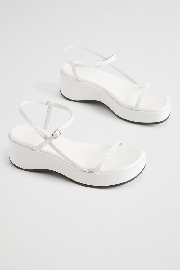 Dahlia Strappy Wedge  White  hi-res