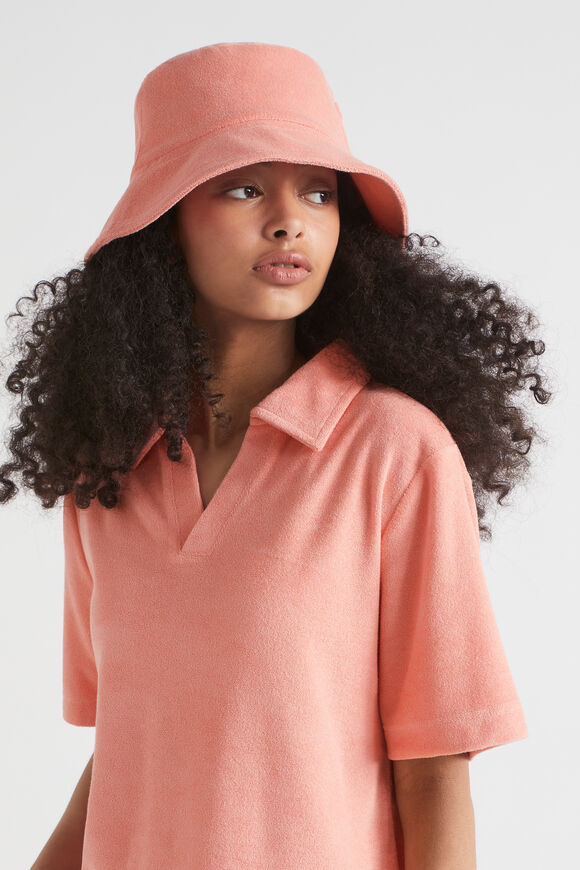 Terry Collar Top  Papaya  hi-res