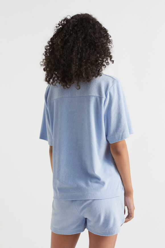 Terry Collar Top  Sky Blue  hi-res
