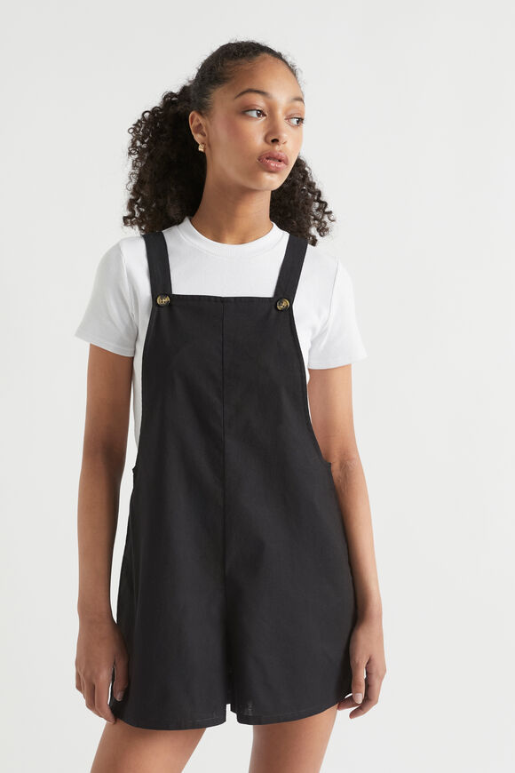 Linen Jumpsuit  Black  hi-res