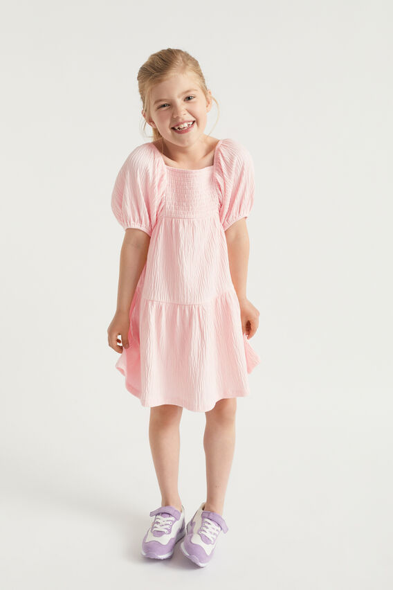 Textured Cotton Dress  Dusty Rose  hi-res