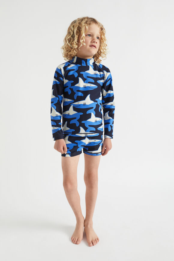 Shark Swim Short  Midnight Blue  hi-res