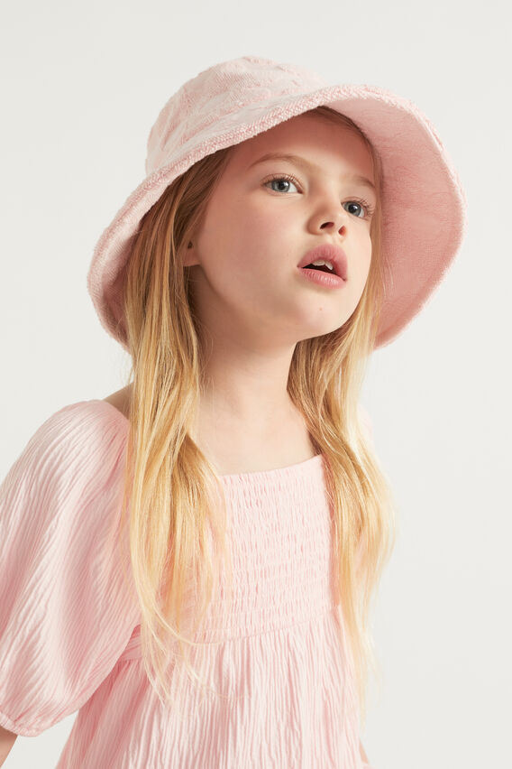 Daisy Terry Bucket Hat  Dusty Rose  hi-res