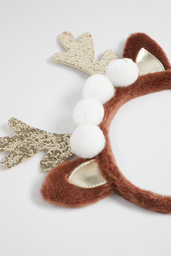 Fur Reindeer Headband  Multi  hi-res